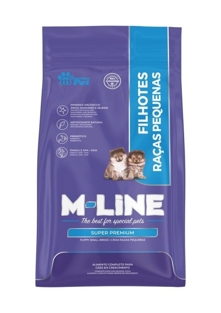 RAÇÃO M-LINE CÃES FILHOTES RAÇAS PEQUENAS